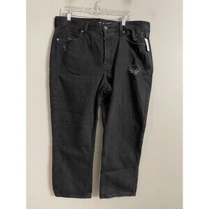 Old Navy Jeans Womens Size 14 Black Slouchy Straight Distressed Denim NWT